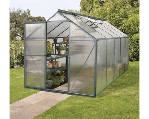 VITAVIA Kweekkas Triton 6200 kanaalplaten 6 mm, groen met fundering 198x317 cm groen