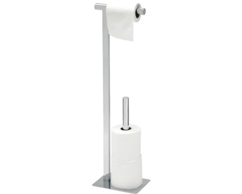 Vrijstaande toiletpapierhouder met reserverolhouder