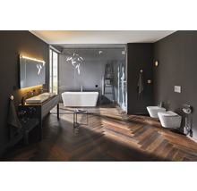 Moderne badkamer met bad, douche, wastafel en toilet