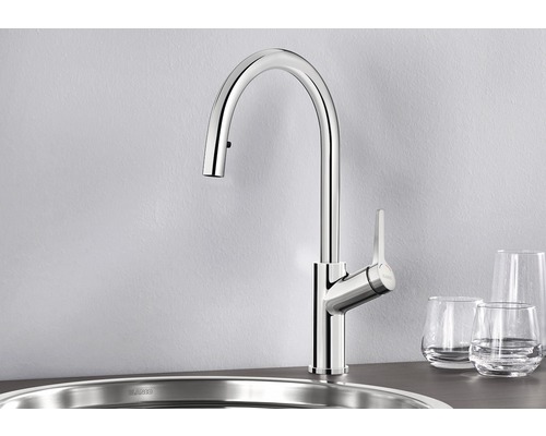 Keukenkraan met hoge uitloop