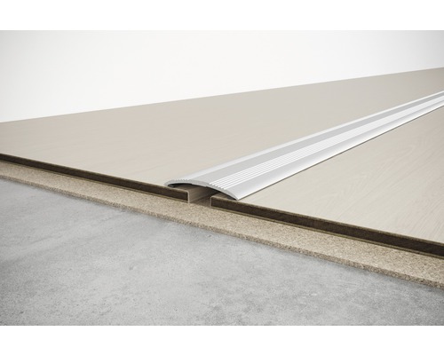Aluminium overgangsprofiel tussen twee vloerbedekkingen