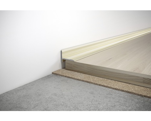 Vloerprofiel van metaal op wand en vloer