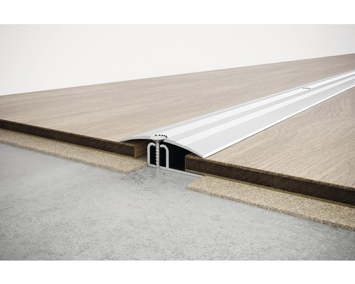 Aluminium overgangsprofiel tussen twee vloerbedekkingen