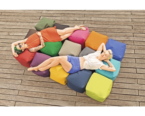 SITTING POINT Poef Cube Scuba petrol 40x40x40 cm SITTING POINT Poef Cube Scuba petrol 40x40x40 cm