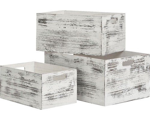 Novaliv 5x houten kist vintage 30 x 15 x 10 cm oude baksteenvorm hout