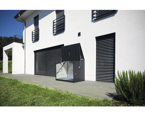 Vuilnisbak voor een huis met open deksel