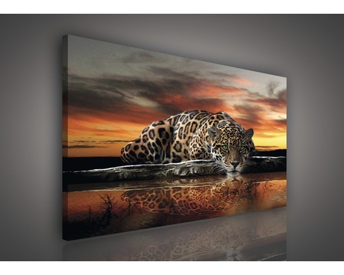 Wanddecoratie met jaguar voor landschap