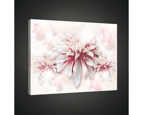 Decoratief canvas met bloemen en bollen motief