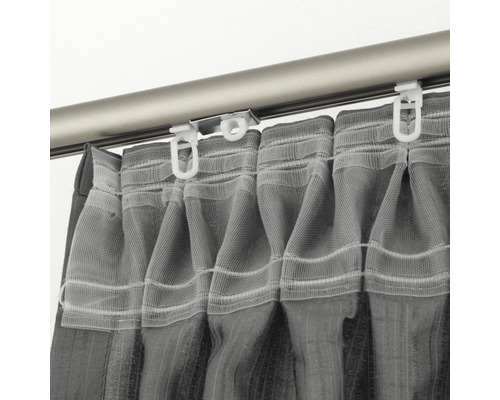 Gordijnroede met gordijnrunners en plooiband