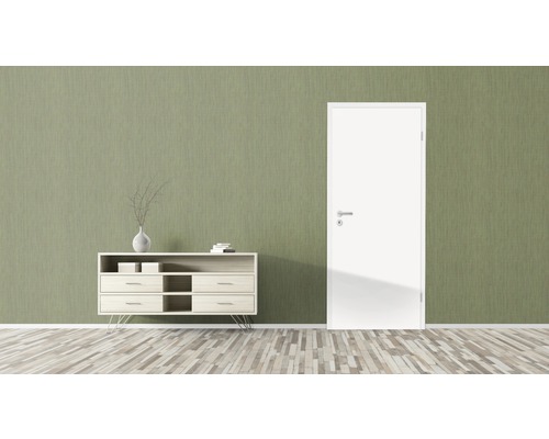 Kameroverzicht met dressoir, deur en wandbehang
