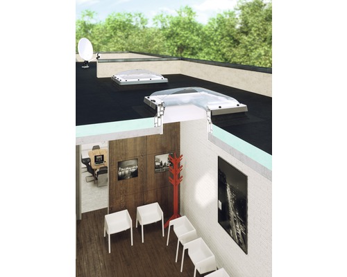 Kantoor met dakramen voor daglicht