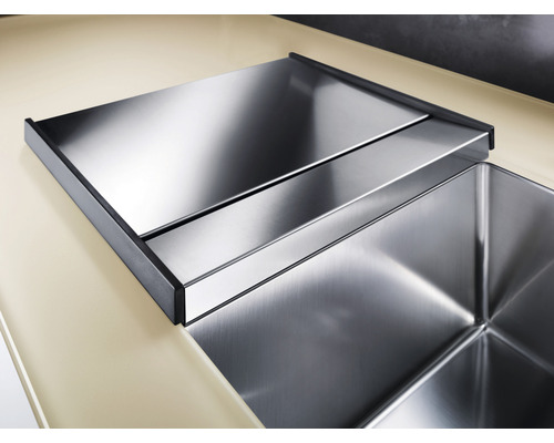 Roestvrijstalen spoelbak met snijplank