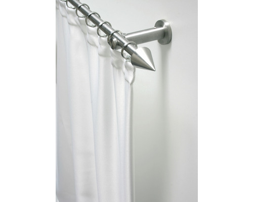 Metalen gordijnroede met gordijnringen en pijlpunten