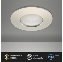 Plafondinbouwspot met warm wit licht en dimfunctie