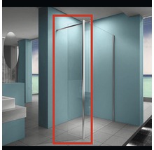 Glazen douchewand met frame in de badkamer