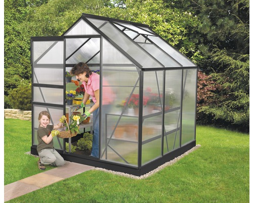 VITAVIA Tuinkas Venus 2500 polycarbonaat 4 mm zwart, 195x131x197 cm VITAVIA Tuinkas Venus 2500 polycarbonaat 4 mm zwart, 195x131x197 cm