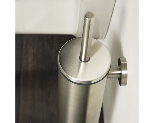 Wandgemonteerde toiletborstel van metaal