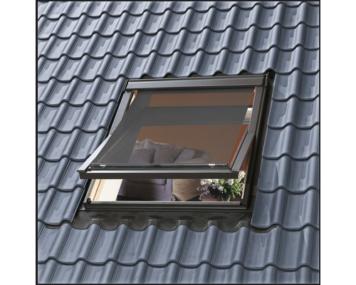 VELUX Buitenzonwering handbediend MHL CK00 5060 transparant zwart Dakvenster met hor op een pannendak
