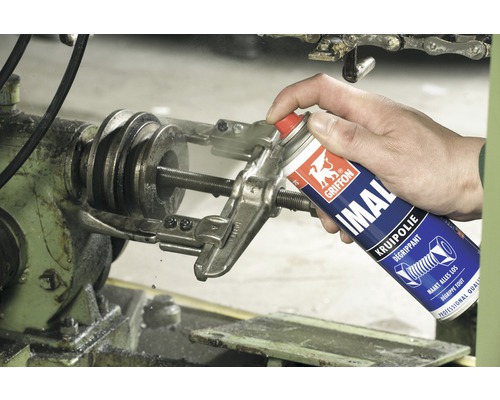 Griffon Imal kruipolie in gebruik op een werkstuk.