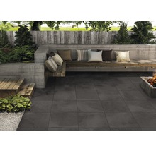 FLAIRSTONE Keramische terrastegel gerectificeerd slate black, 60 x 60 x 2 cm-thumb-0