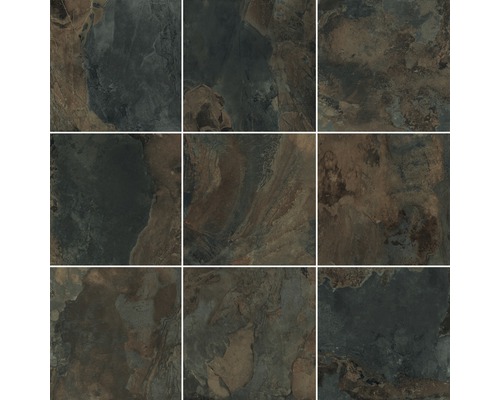 Negen keramische tegels met steenlook