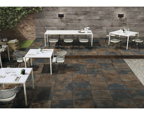 FLAIRSTONE Keramische terrastegel gerectificeerd multi colour, 60 x 60 x 2 cm