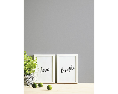 Decoratieve fotosets met de inscripties liefde en adem, samen met kruiden in pot en limoenen.