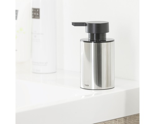 Tiger RVS zeepdispenser voor de badkamer