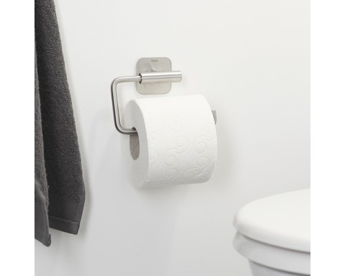 Toiletpapierhouder van roestvrij staal met rol toiletpapier