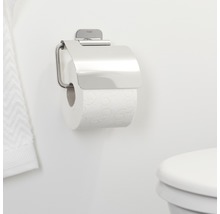 Metalen toiletpapierhouder met papierrol