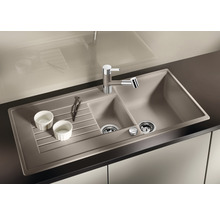 Spoelbak met afdruiprek, kraan en accessoires