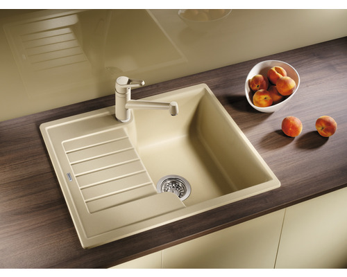 Spoelbak met afdruiprek en eenhendelmengkraan