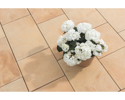 DIEPHAUS Terrastegel iStone Style met facet zalm rose, 40 x 40 x 4 cm