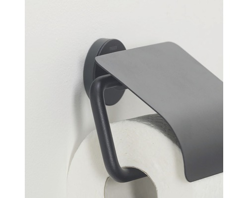 Metalen toiletpapierhouder met deksel