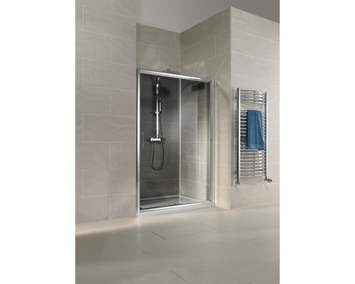 SCHULTE Douchedeur in nis douchedeur Kristall/Trend 120 cm chroom Badkamer met douchecabine en handdoekradiator