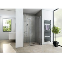 BREUER Nis douchedeur met vast deel Europa Design scharnierzijde rechts 140x200 cm chroom