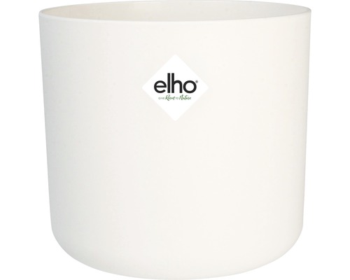 Witte plantenpot met Elho logo