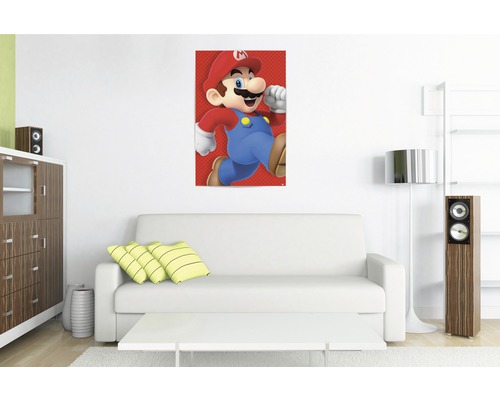 Decoratieve Mario poster in een heldere woonkamer