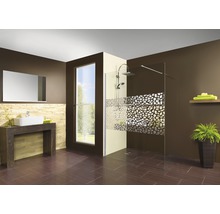BREUER Inloopdouche Panorama chroom 100 cm terrazzo chroom