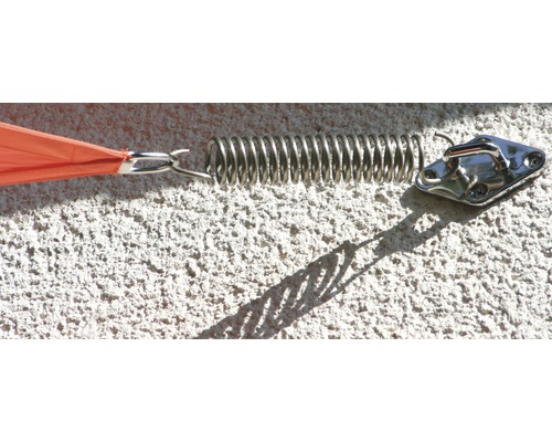 Zonnescherm bevestigingsset met veer en wandhouder