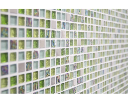 Mozaïektegels met vierkante glasstenen