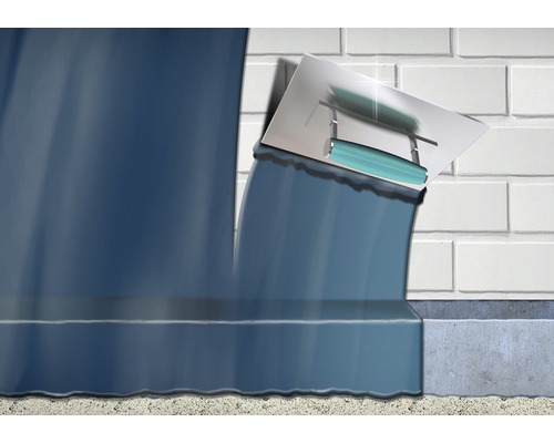 Aanbrengen van vloeibare folie voor afdichting met een pleisterspaan