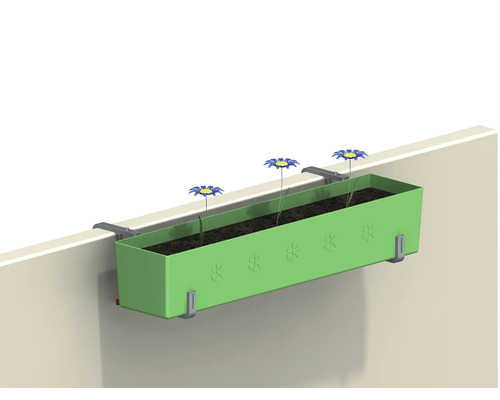 Balkonbak met beugel en bloemdecoratie