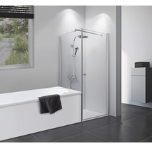 BREUER Verkorte zijwand Elana 8 chroom 80 cm helder glas