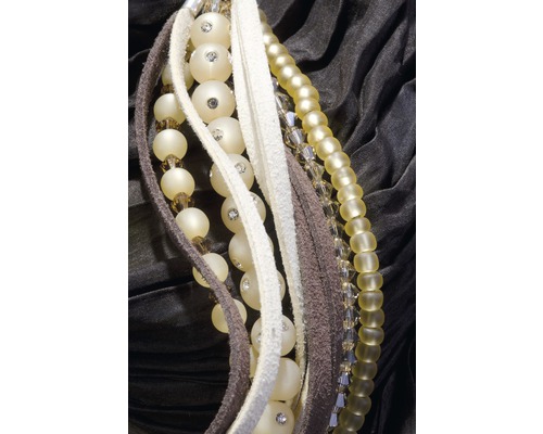 Fashion ketting met parels en linten