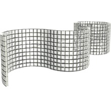 Glazen bouwsteenwand in golvende en ronde vorm