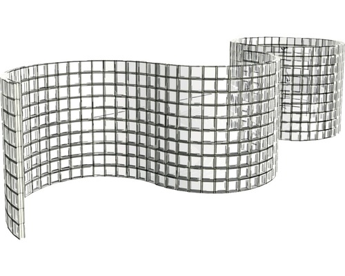 Glazen bouwsteenwand in golvende en ronde vorm