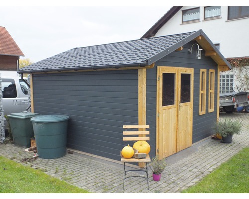 Tuinhuis met dubbele deur en zadeldak