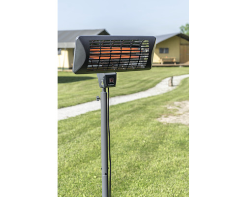 Donkerstraler met statief voor buiten op een gazon