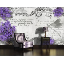 Fotobehang vlies Lavendel libelle 416x254 cm-thumb-1